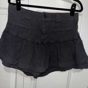 American Eagle Outfitters Dark Gray Ruffle Skort 4Long